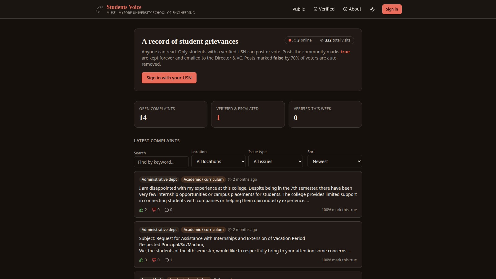 MUSE Students Voice screenshot 1